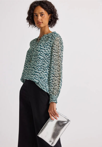 Street One Patterned chiffon tunic top