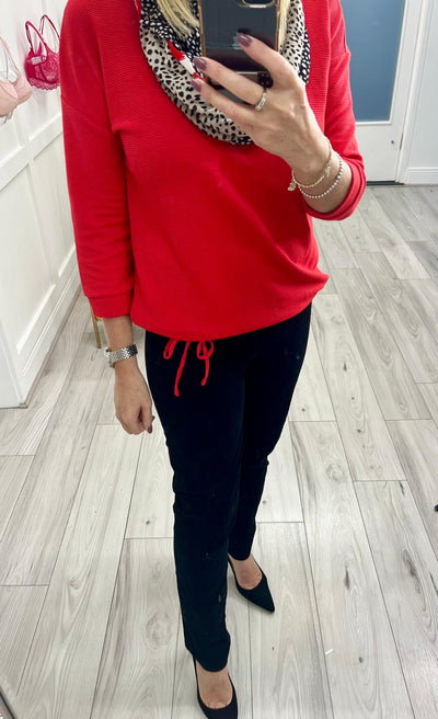 Street One Structured Mix Top (Red)