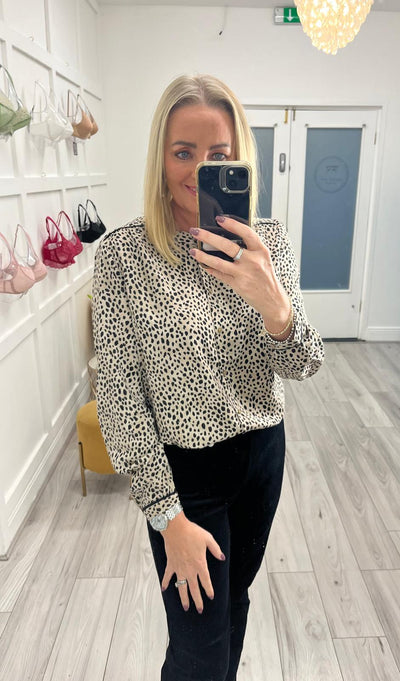 Street One Animal Print tunic Top With Piping