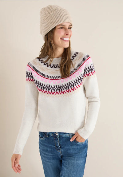 CECIL jacquard sweater with Norwegian pattern