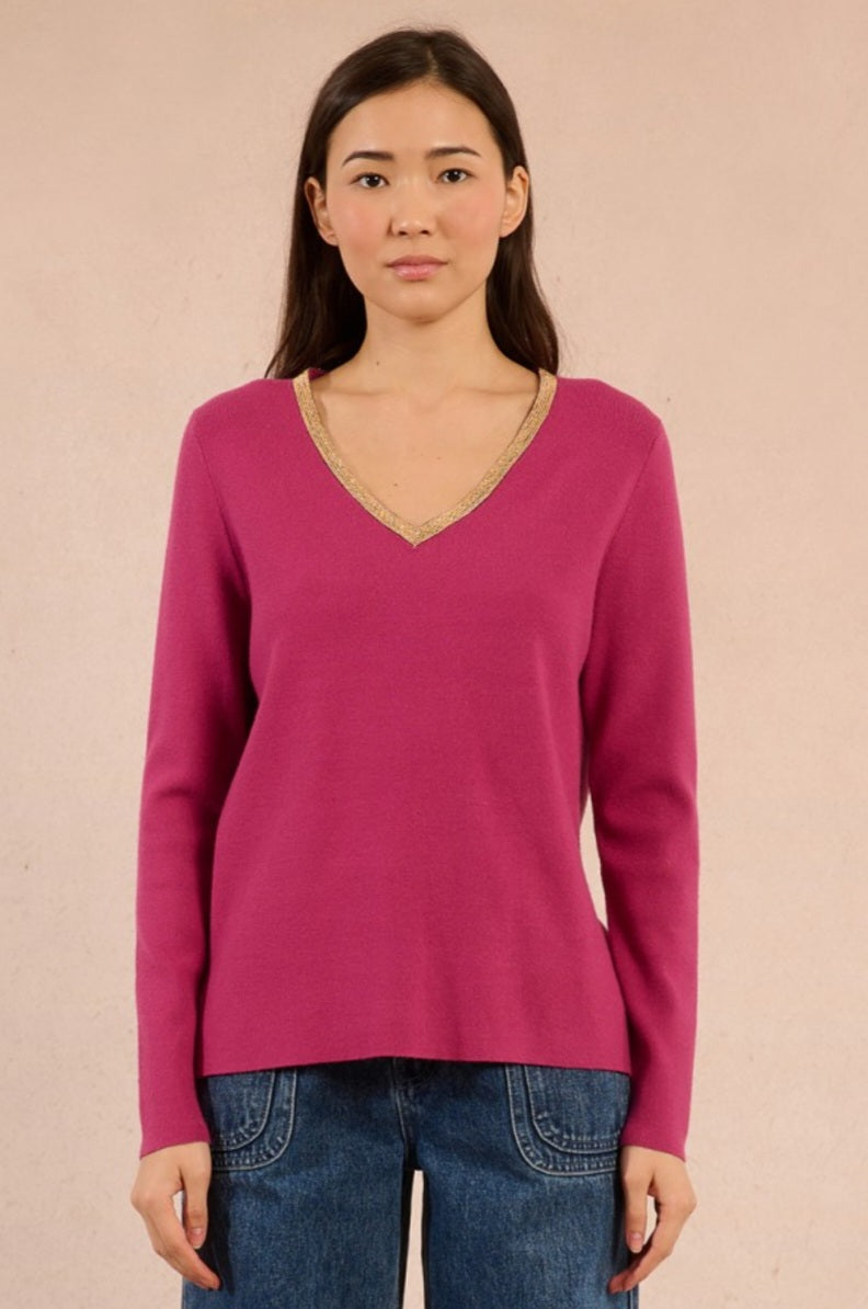 Nicki Long Sleeve Top (Purple)