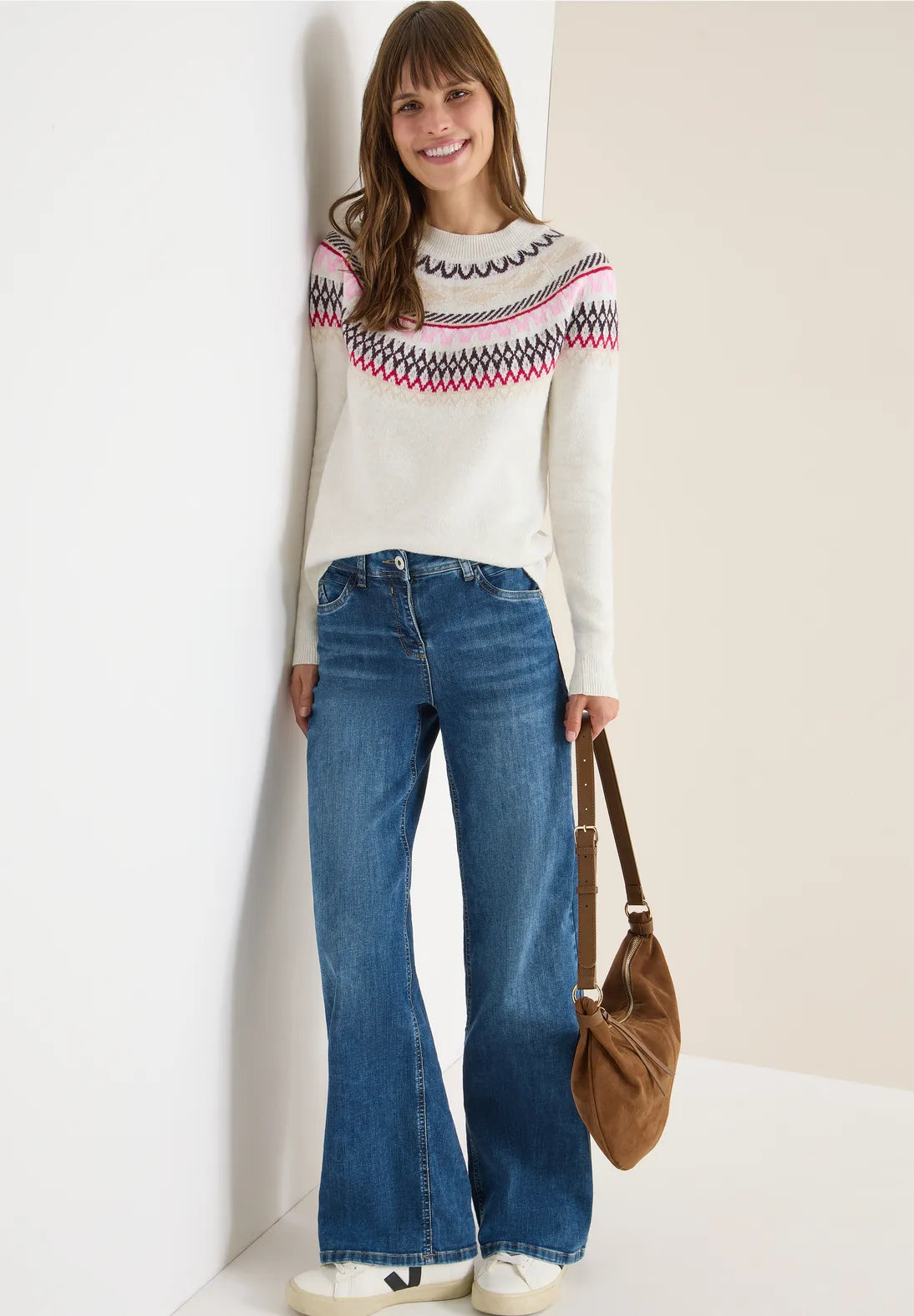 CECIL jacquard sweater with Norwegian pattern