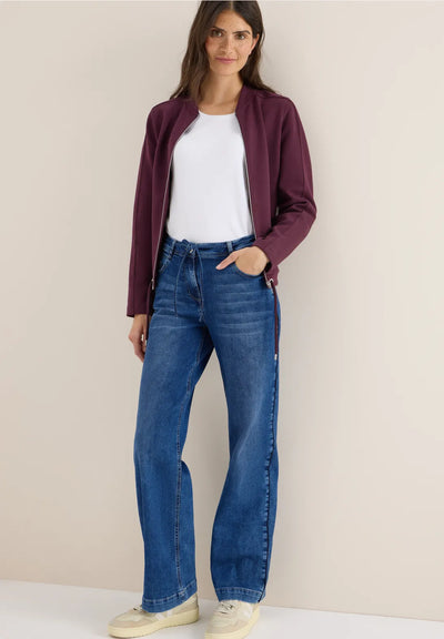 CECIL Style Neele Jeans With Sport piping on side leg(30 Inch)