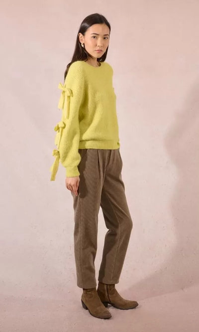 Angie Bow Sweater (Lime Green)