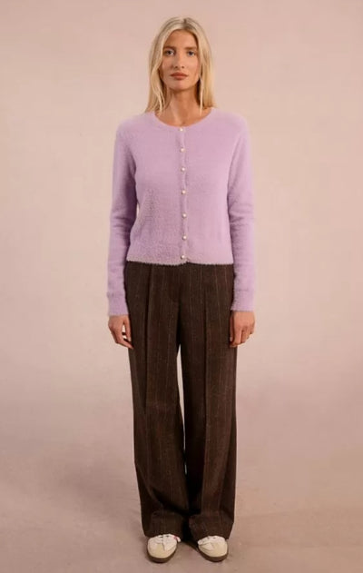 Mauve fitted Cardigan