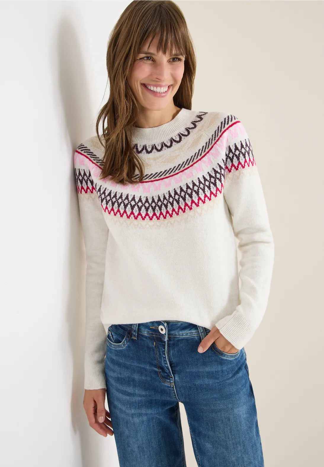CECIL jacquard sweater with Norwegian pattern