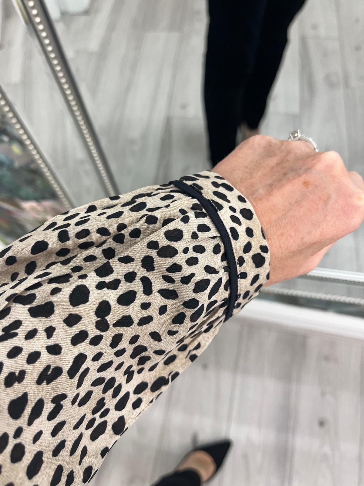 Street One Animal Print tunic Top With Piping