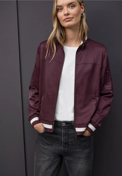 Street One Satin Bomber (Jazz Berry)