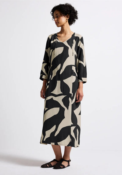 Street One Patterned midi dress(Whale Grey)