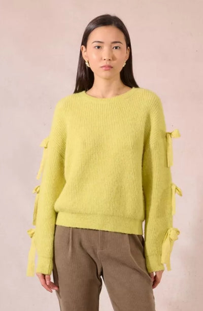 Angie Bow Sweater (Lime Green)