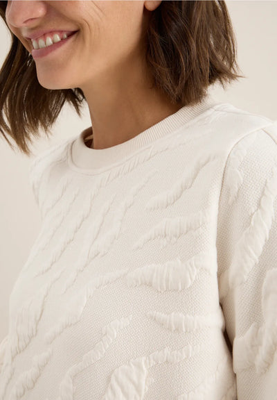 CECIL Sweatshirt Zebra Print (Cream)