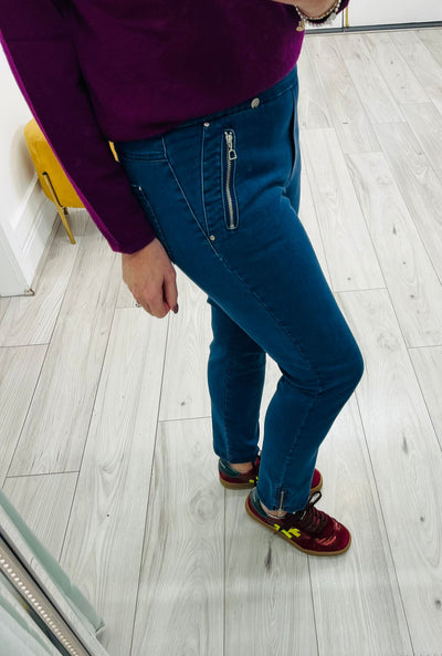 Robell Trousers Nena Blue Denim (64)