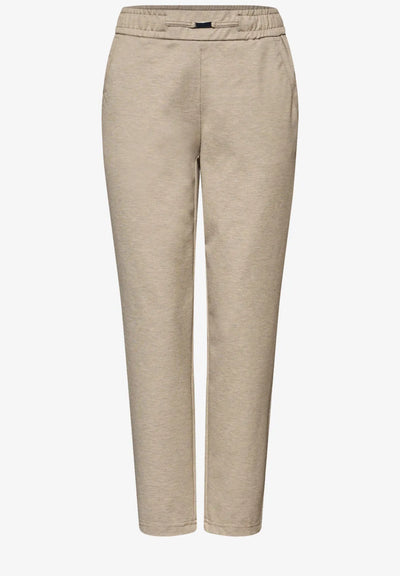 Street One Bonny Trousers with Buckle Belt Detail (Beige)