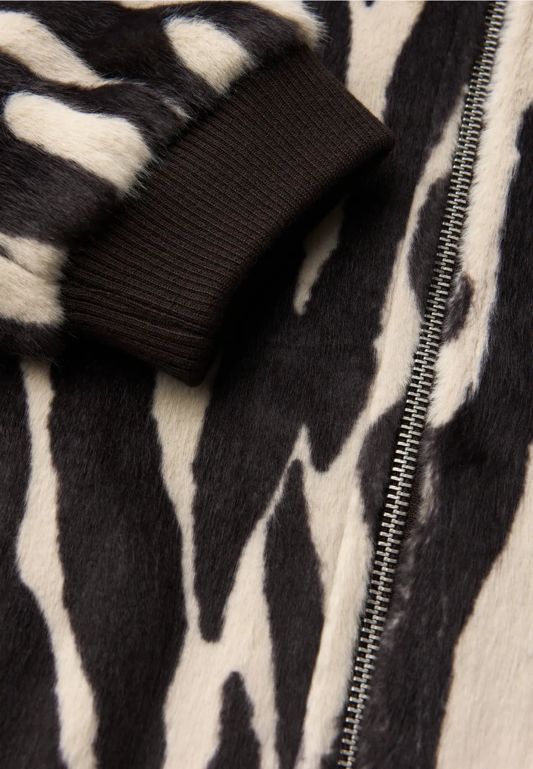 Street One Zebra Faux Fur Bomber