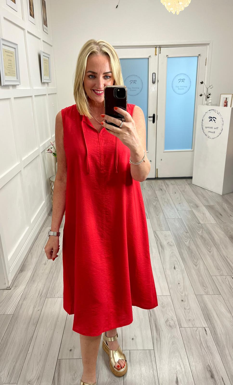 CECIL Sleeveless Dress(Apple Red)