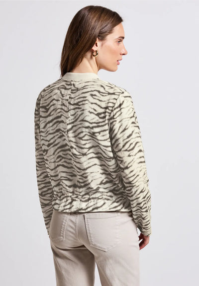 Street One Animal Print Bomber Jacket (Brown)