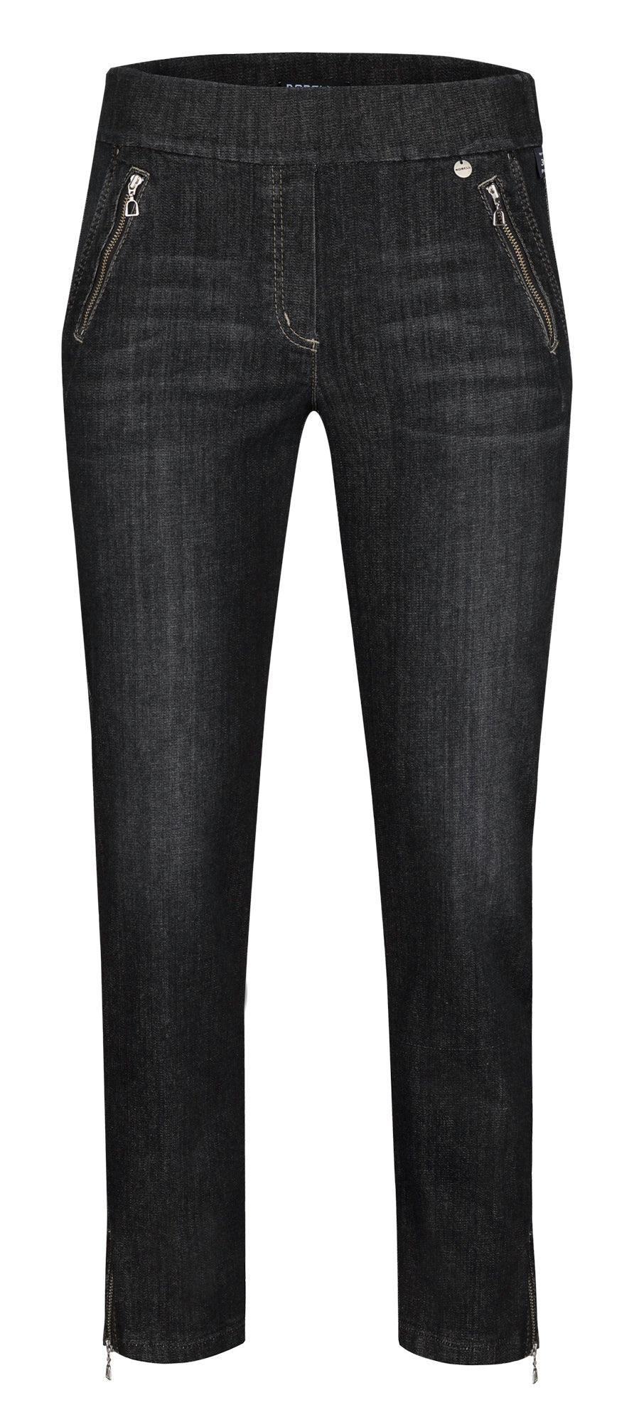 Robell Trousers Nena Black Denim (90)