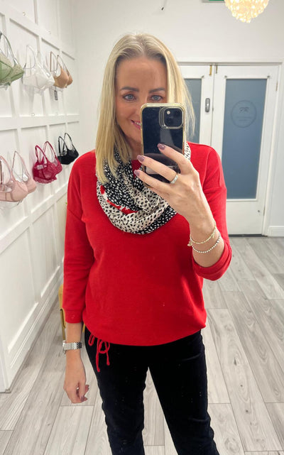 Street One Structured Mix Top (Red)