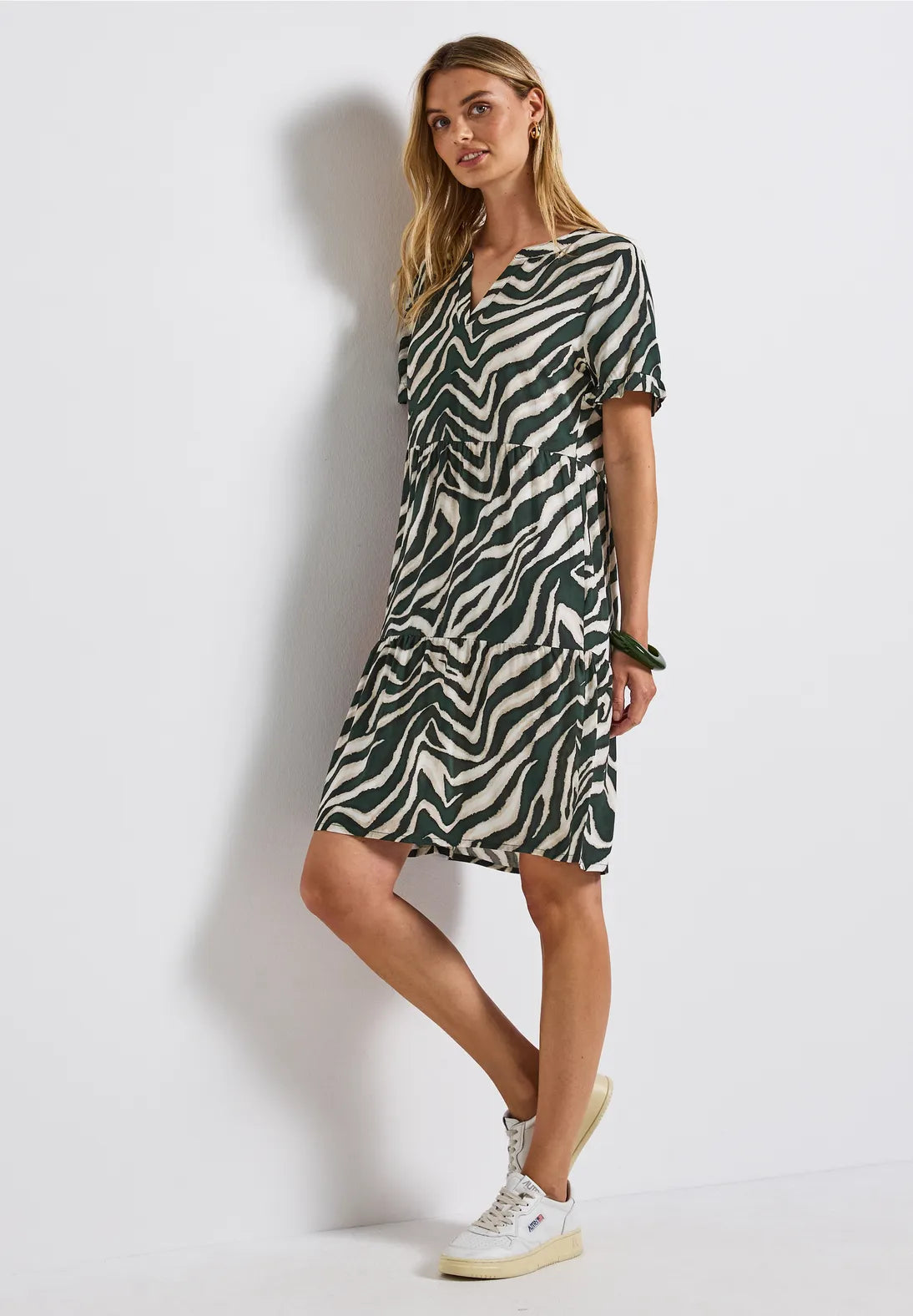 Street One Patterned Tunic Dress(Pine Grove Green)