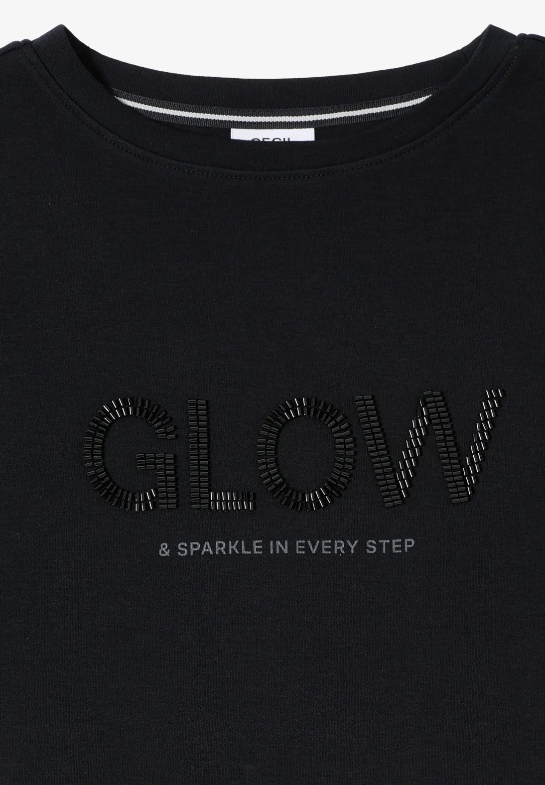 CECIL 'Glow' Long Sleeved T-Shirt (Black)