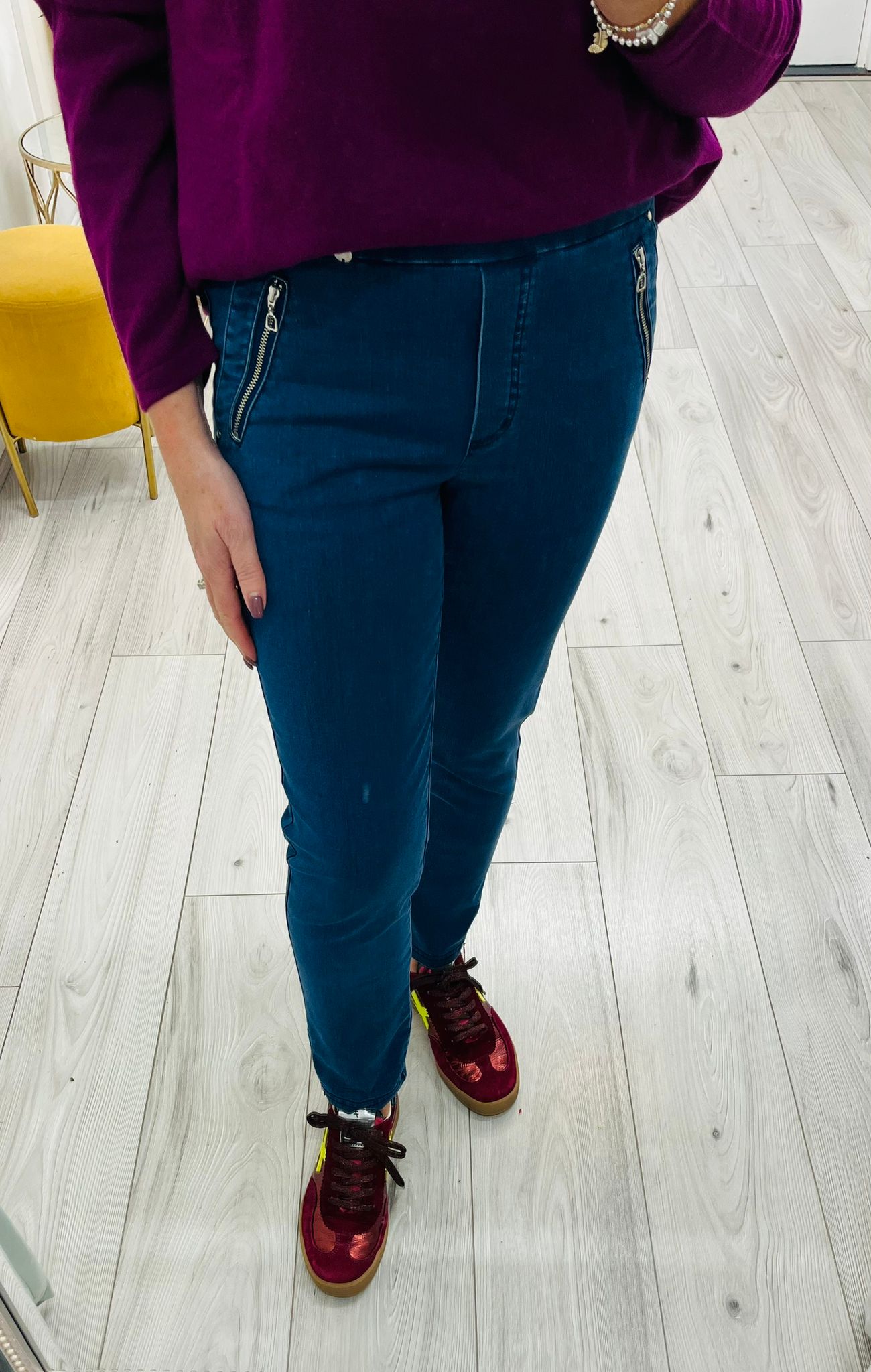 Robell Trousers Nena Blue Denim (64)