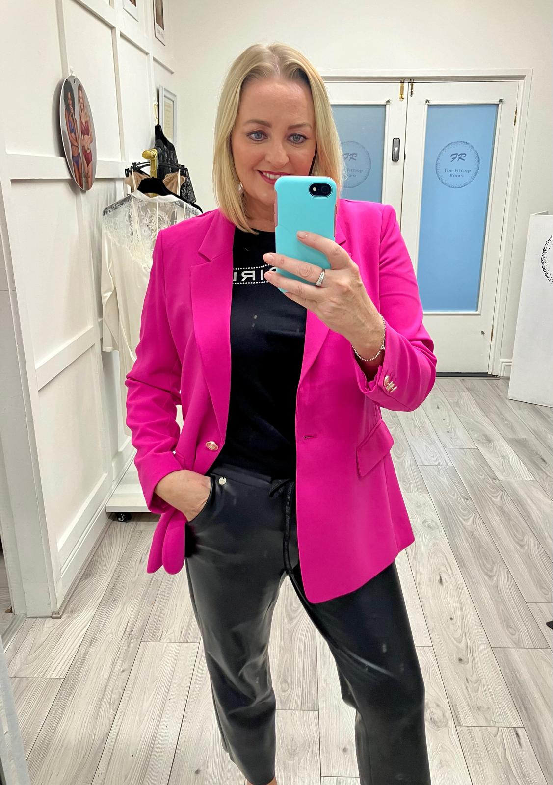 Zoey Blazer by Esqualo in Hot Pink