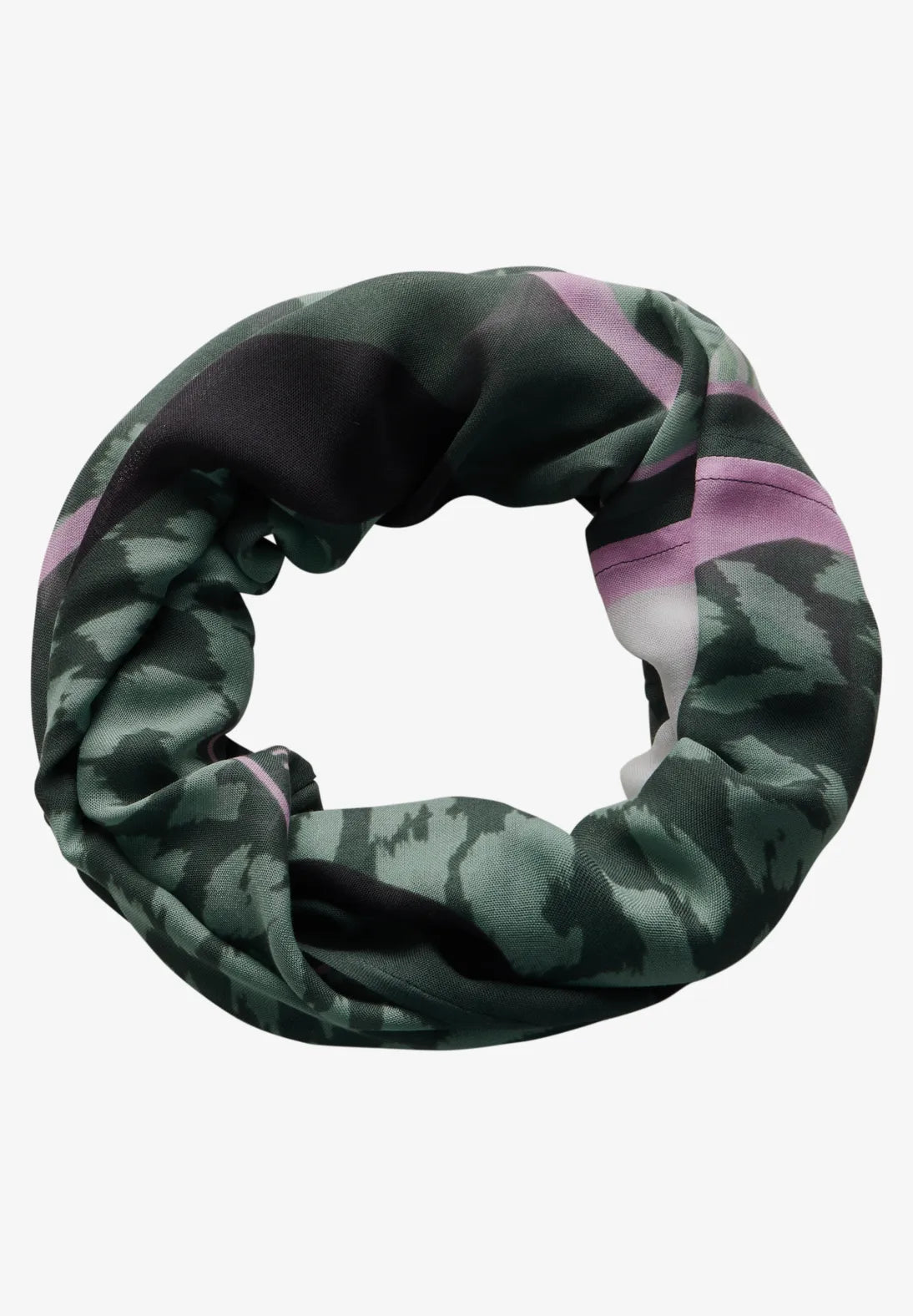CECIL pattern loop scarf(khaki)