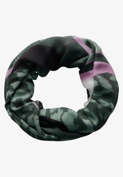 CECIL pattern loop scarf(khaki)