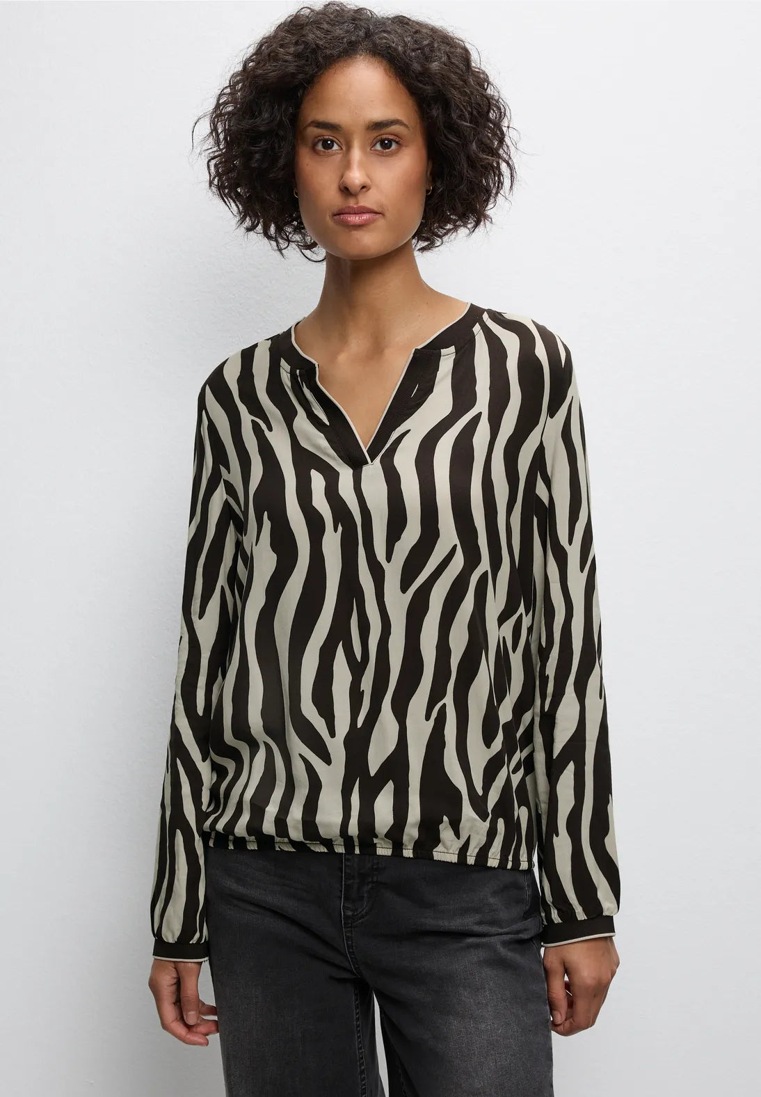 Street One Tunic Blouse (Brown)