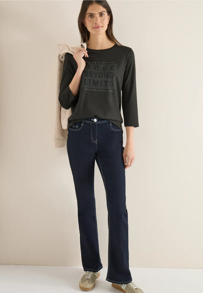 CECIL T Shirt 'Move Beyond Limits' (Khaki)