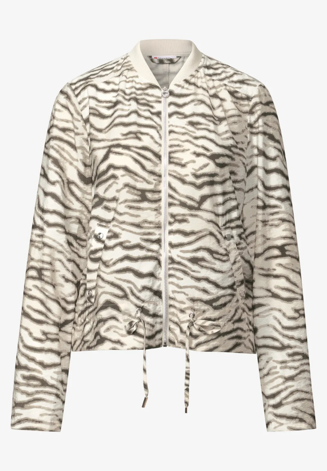 Street One Animal Print Bomber Jacket (Brown)