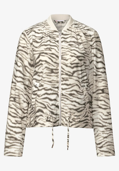 Street One Animal Print Bomber Jacket (Brown)