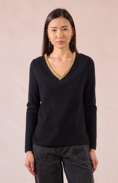 Nicki Long Sleeve Top (Black)