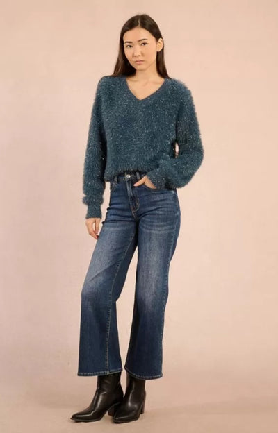Dory Fluffy Sweater (Duck Blue)