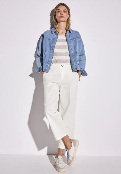 Street One Chino Straight Leg Trousers (White)