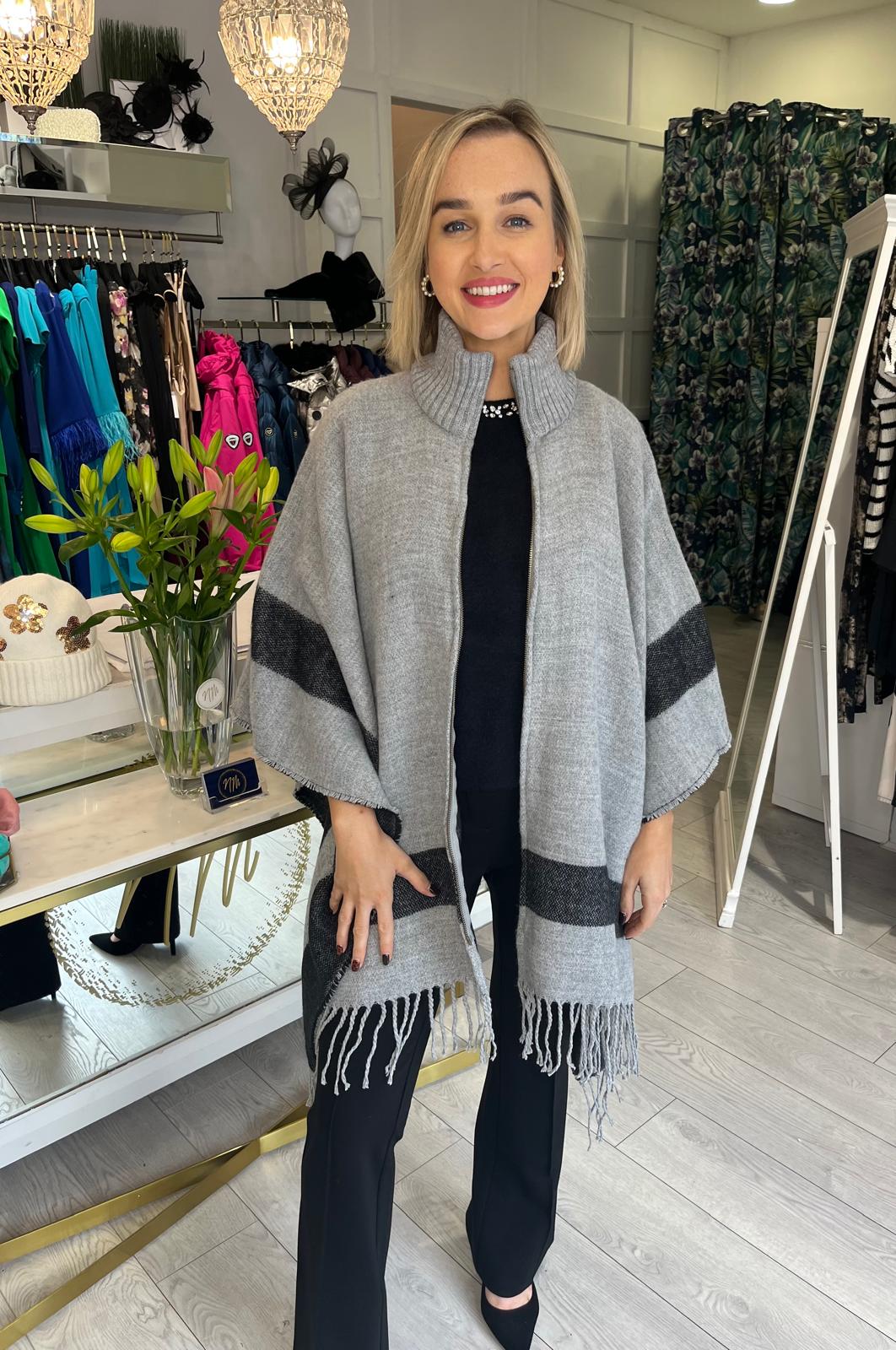 Gracie Plaid Poncho