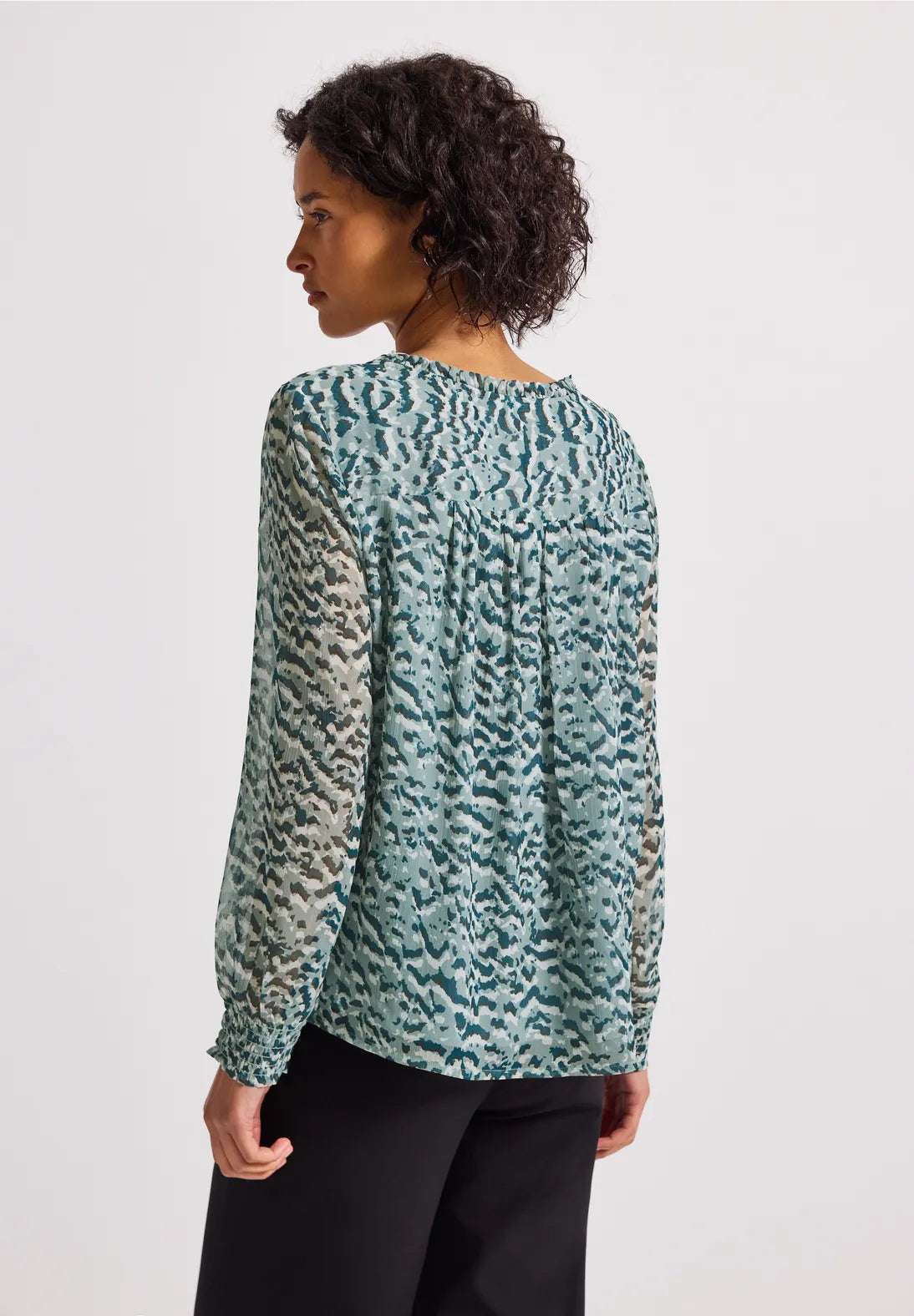 Street One Patterned chiffon tunic top