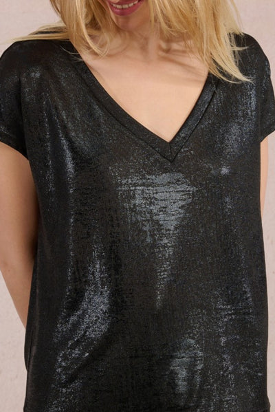 May Metalic Top (Black)