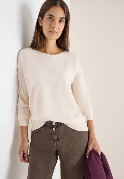 CECIL Sweater with Boat Neck (Oatmilk)