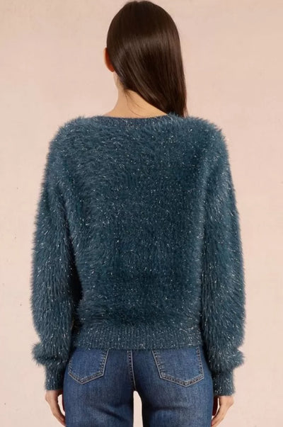 Dory Fluffy Sweater (Duck Blue)