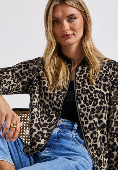 Street One Leo Print Bomber Jacket