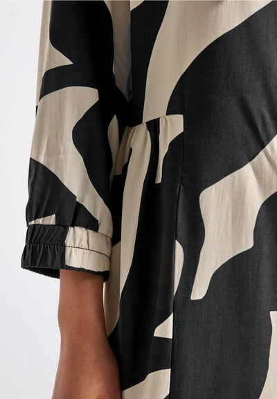 Street One Patterned midi dress(Whale Grey)