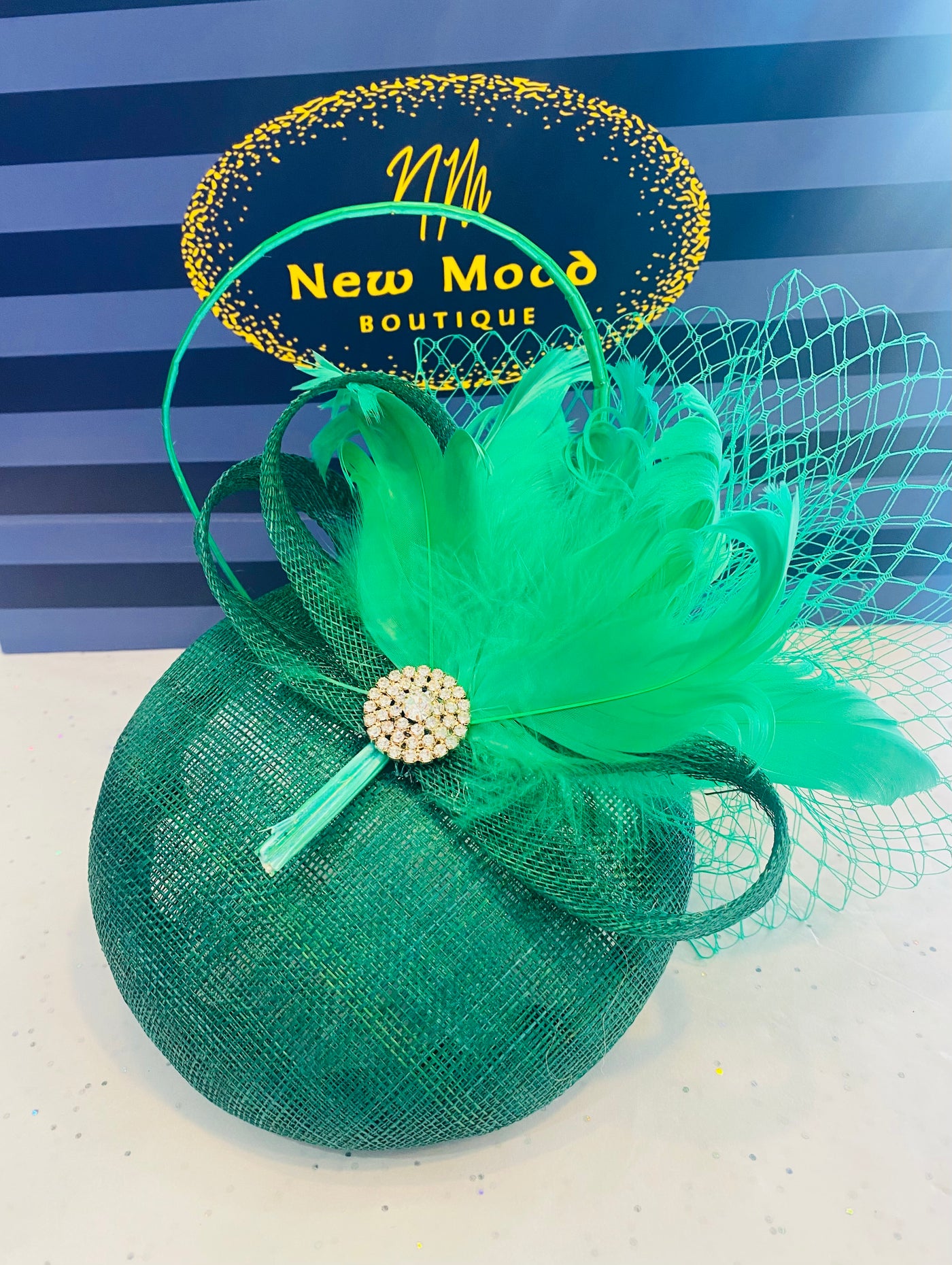 Green Fascinator