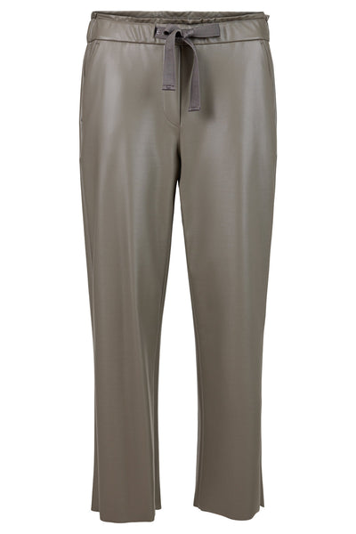 Robell Kati 09  ( Brown ) Wide Leg Faux Leather Culotte