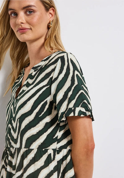 Street One Patterned Tunic Dress(Pine Grove Green)