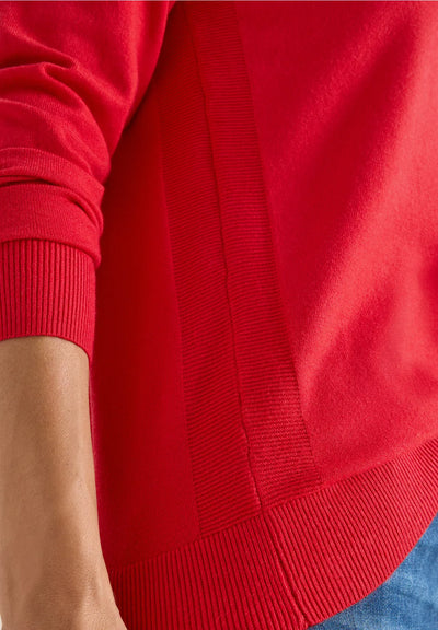 CECIL Cosy Boatneck Sweater (Fiery Red)