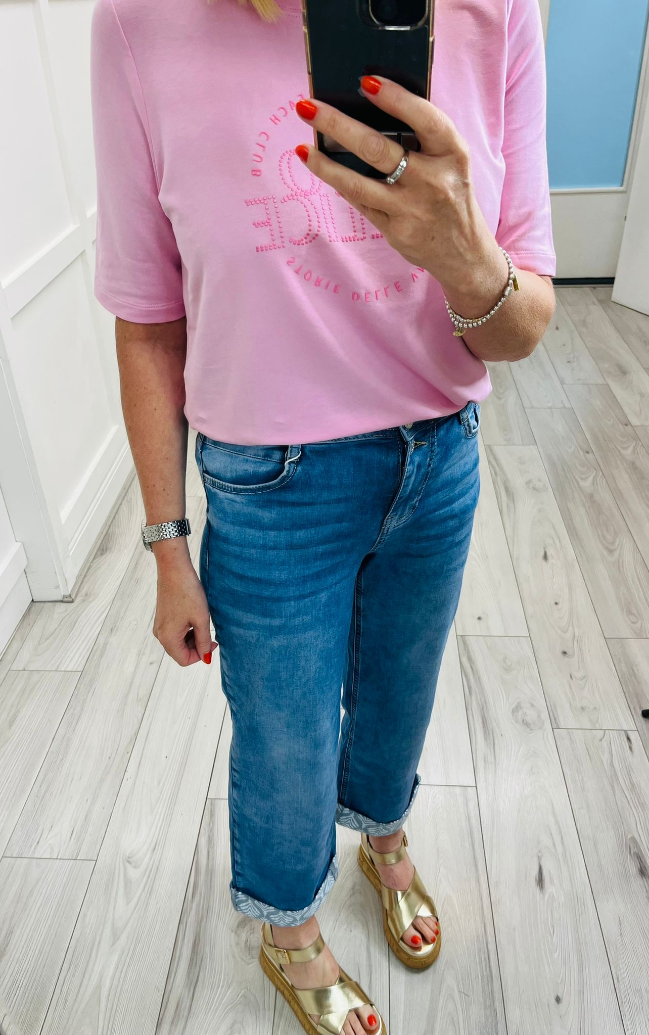 CECIL Top with wording(Cherry Blossom)
