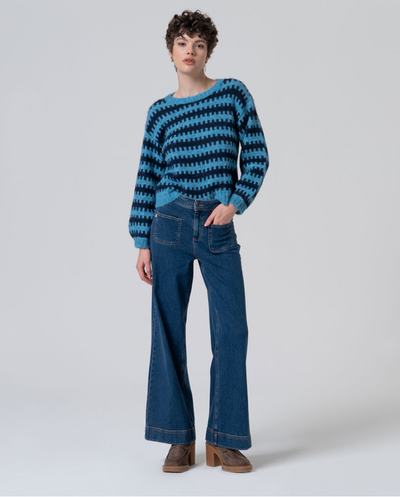 Joyce Flare cut denim jeans (Indigo)
