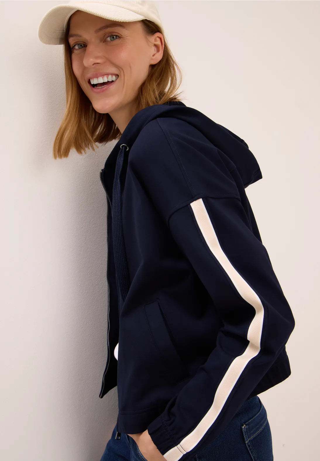 CECIL Jacket With Stripe (Navy)