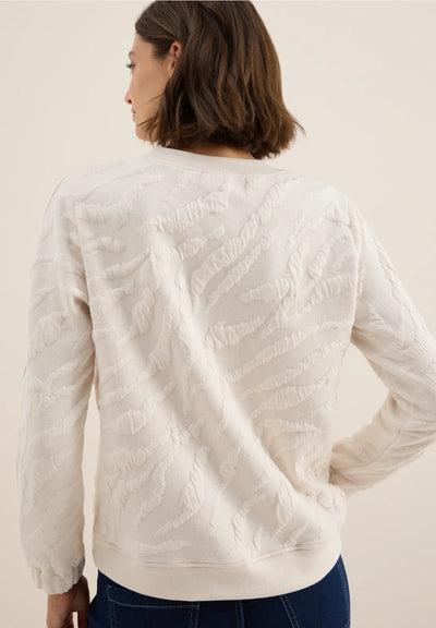 CECIL Sweatshirt Zebra Print (Cream)